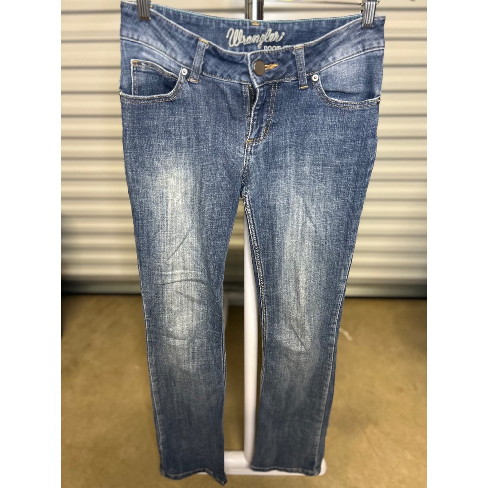 Wrangler Jeans Women 3x34 Blue Rock 47 Bootcut Low Rise Stretch Medium Wash